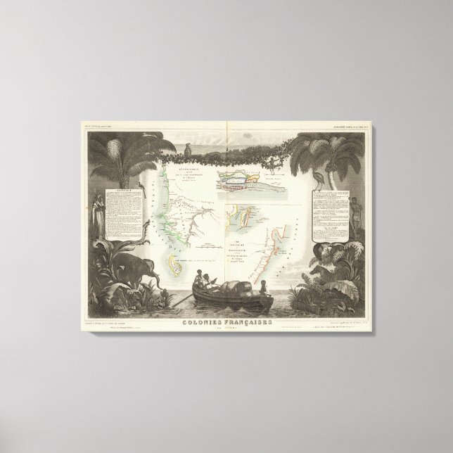 French Colonies in Africa Canvas Print (Front)