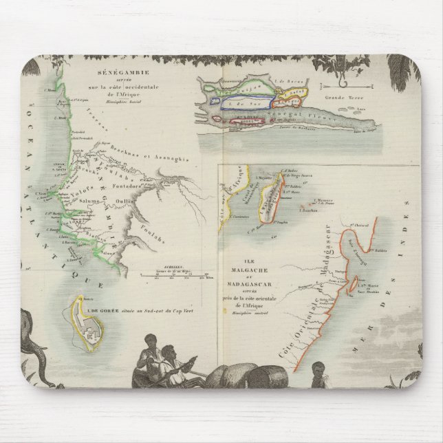 French Colonies in Africa Mouse Pad (Front)