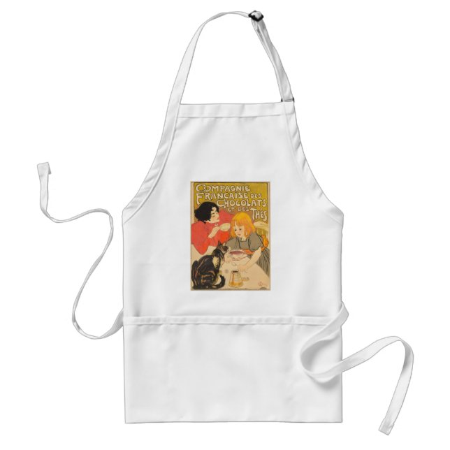 French Company of Chocolates and Teas, Art Nouveau Adult Apron (Front)