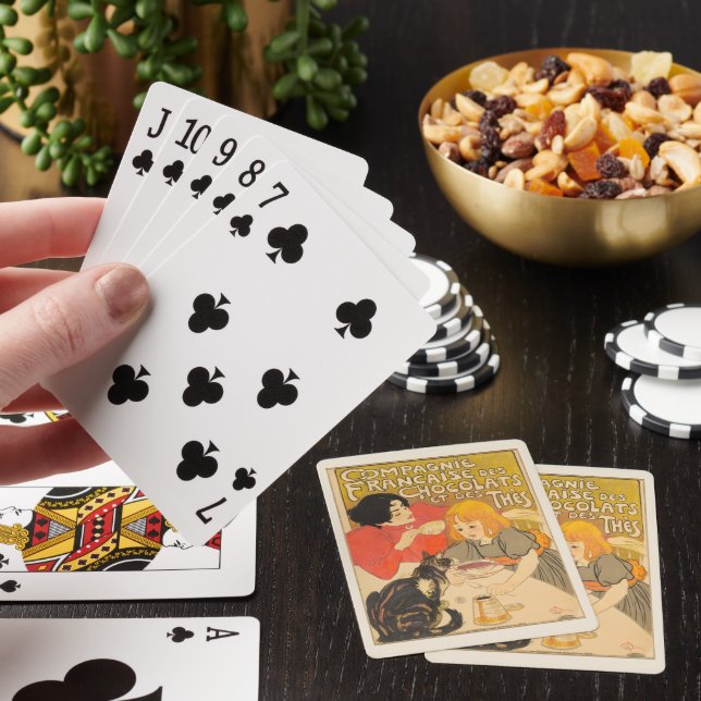 French Company of Chocolates and Teas, Art Nouveau Poker Cards (In Situ)