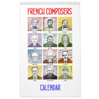 French Composers - Wall Calendar