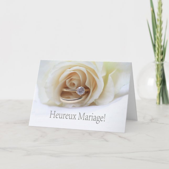french congratulations on wedding day card (Front)