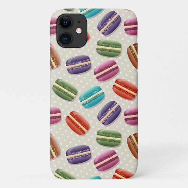 French Cookies, Macarons, Macaron Cookies, Dots Case-Mate iPhone Case (Back)