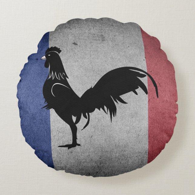 French coq round pillow (Front)