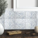 French Cottage Blue and White Floral Ceramic Tile<br><div class="desc">With a romantic dusty blue and white floral design these tiles are reminiscent of French cottages and cozy spaces. A unique addition to kitchen or bathroom backsplashes.</div>