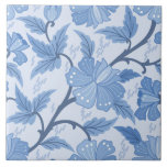 French Cottage Blue Periwinkle Floral Ceramic Tile<br><div class="desc">With a romantic periwinkle blue floral design these tiles are reminiscent of French cottages and cozy spaces. A unique addition to kitchen or bathroom backsplashes.</div>