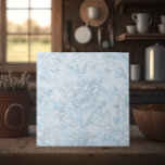 French Cottage Dusty Blue Floral Ceramic Tile<br><div class="desc">With a romantic dusty blue floral design these tiles are reminiscent of French cottages and cozy spaces. A unique addition to kitchen or bathroom backsplashes.</div>