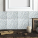 French Cottage Sage Green Blue Floral Ceramic Tile<br><div class="desc">With a romantic sage green and blue forget me not floral design these tiles are reminiscent of French cottages and the riviera,  perfect for creating cozy spaces.</div>