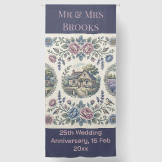 French Cottagecore Flora Decor Wedding Anniversary Blackout Curtains