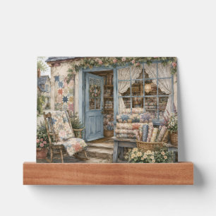 French Cottagecore Quilt Shop Watercolor Picture Ledge