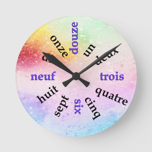 French Count 1_12 Gift for Teacher Round Clock