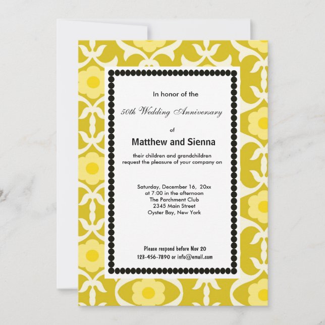 French Country Anniversary Invitation (Front)