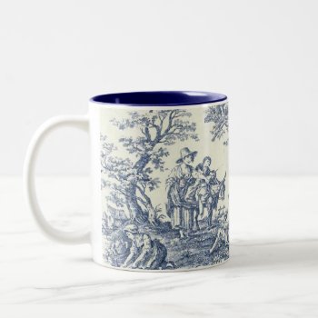 French Country Blue Pattern Mug by everydaylovers at Zazzle