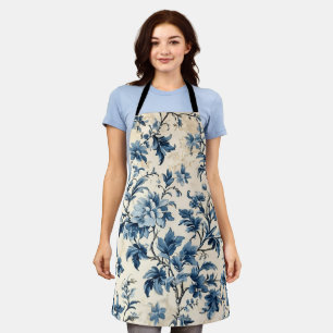 French Country Blue Toile Apron