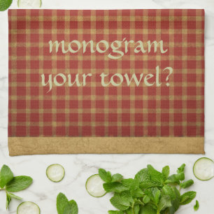 French Country Brick Mustard American MoJo Kitchen Towel