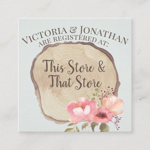 French Country Bridal Shower Registry Enclosure Card