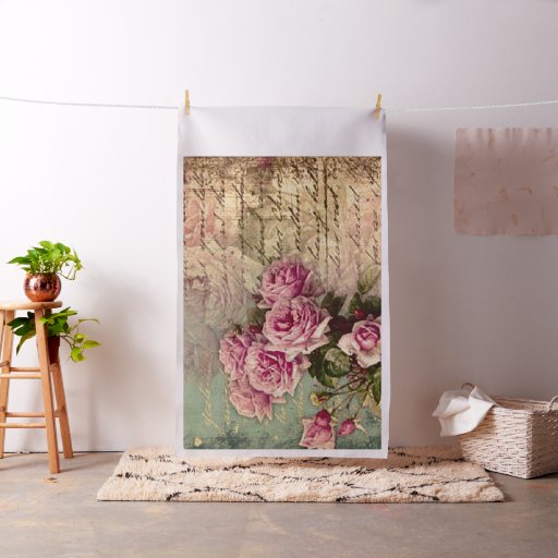 French country chic,shabby chic, pink roses, flora fabric