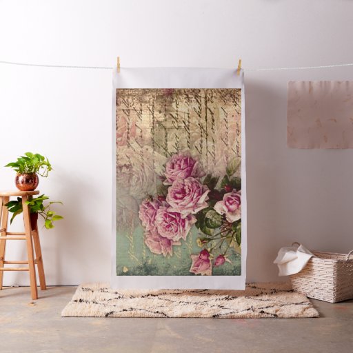 French country chic,shabby chic, pink roses, flora fabric