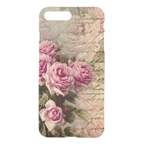 French country chicshabby chic pink roses flora iPhone 8 plus7 plus case