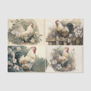 French Country Chickens Tissue Paper