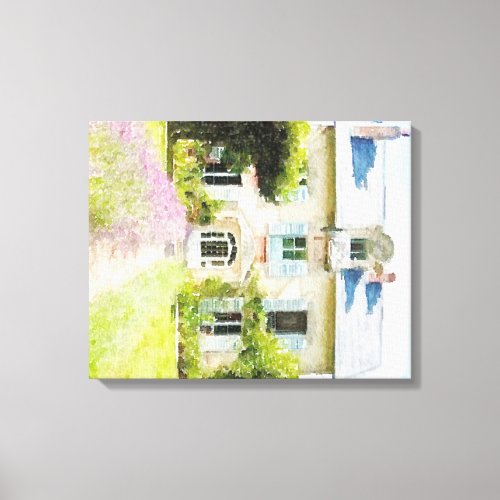 French Country Cottage in Provence Canvas Print
