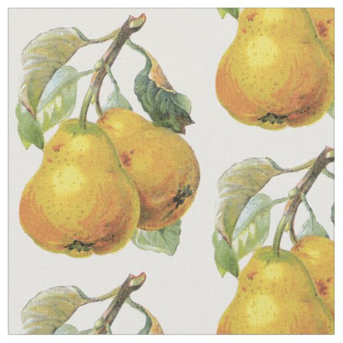 French Country Decor _ Vintage Pears Fabric