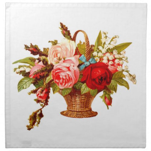 French Country Decor Vintage Roses Napkin