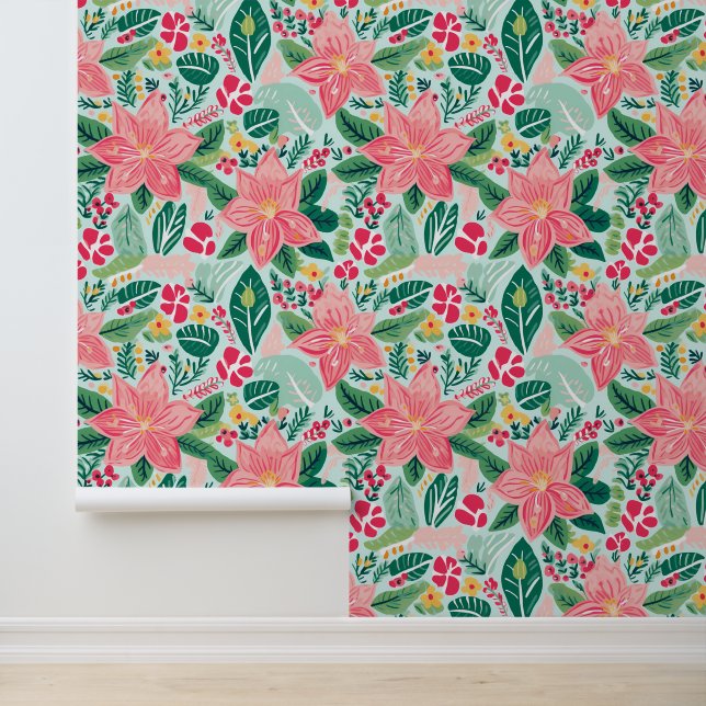 French country delicate flowers wallpaper  (Application)