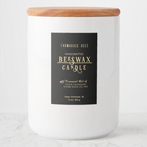 French Country Farm Beeswax Candle Label 