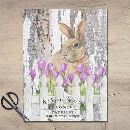 French Country Farm Bunny craft Tissue Paper