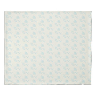 French Country Floral Cream And Light Blue Duvet Cover