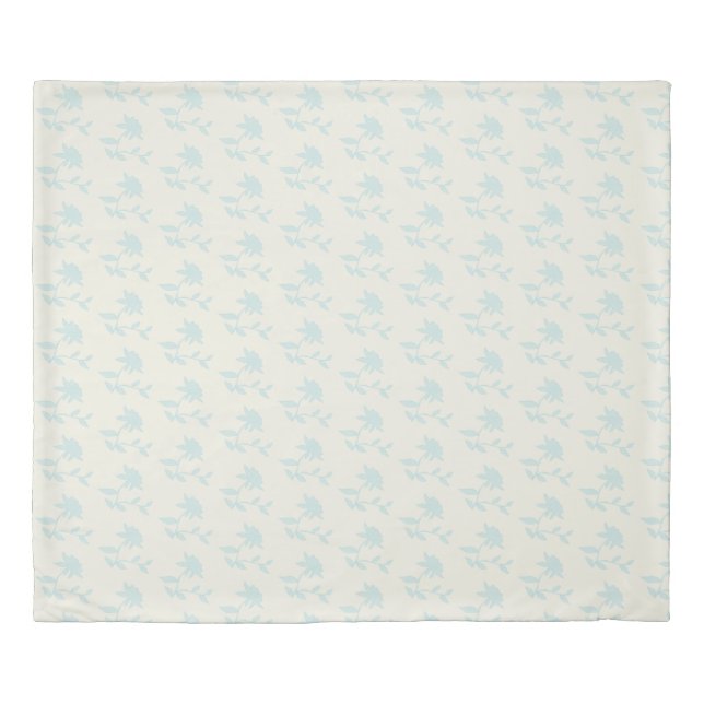 French Country Floral Cream And Light Blue Duvet Cover (Front)
