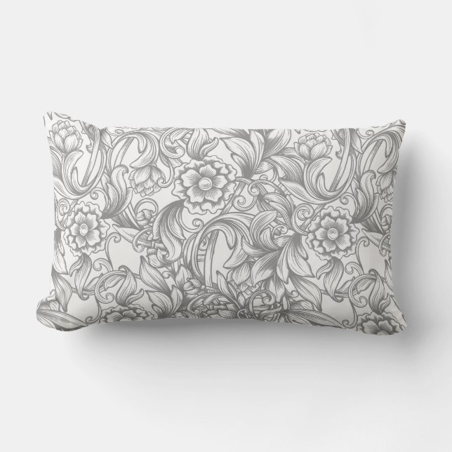 French Country Floral  Lumbar Pillow (Front)