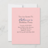 french country garden birthday tea party invitation (Back)
