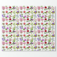 Pink Roses Gift Wrapping Paper Floral