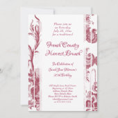 French Country Harvest Birthday Brunch Baroque Invitation (Front)