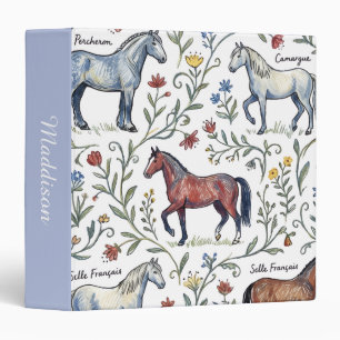 French Country Horse 3 Ring Binder