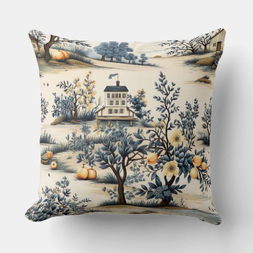 French Country House  Throw Pillow