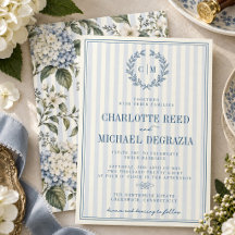 French Country Hydrangea Chinoiserie Wedding