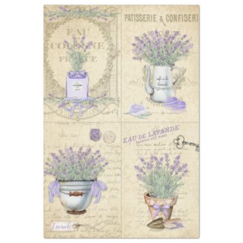 French Country Lavender Decoupage Tissue Paper by HydrangeaBlue at Zazzle