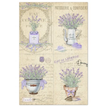 French Country Lavender Decoupage Tissue Paper