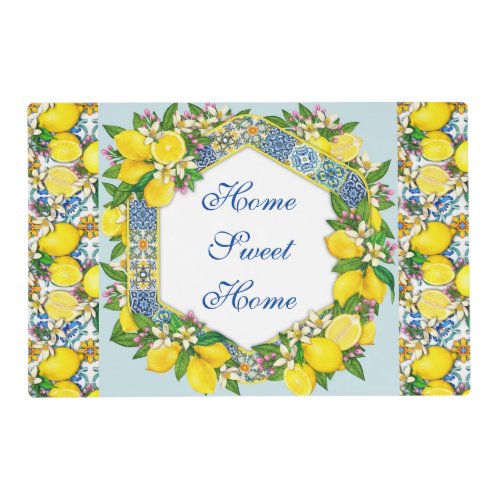 French Country Lemons Laminated Placemat