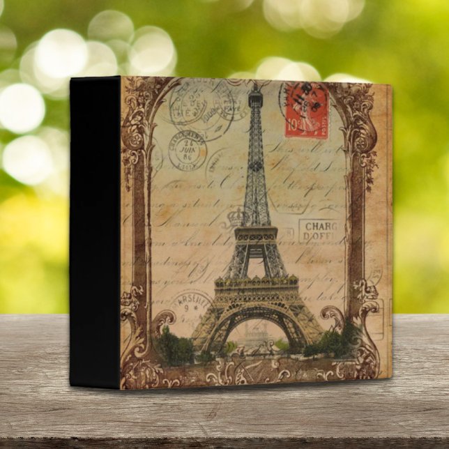 french country modern vintage paris eiffel tower binder (french country modern vintage paris eiffel tower binder)