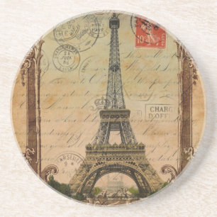 french country modern vintage paris eiffel tower drink coaster