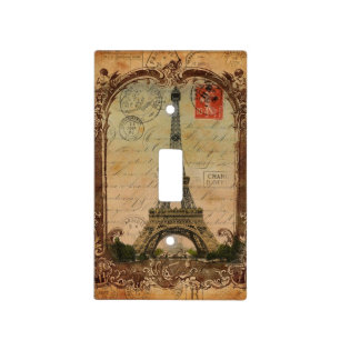 french country modern vintage paris eiffel tower light switch cover