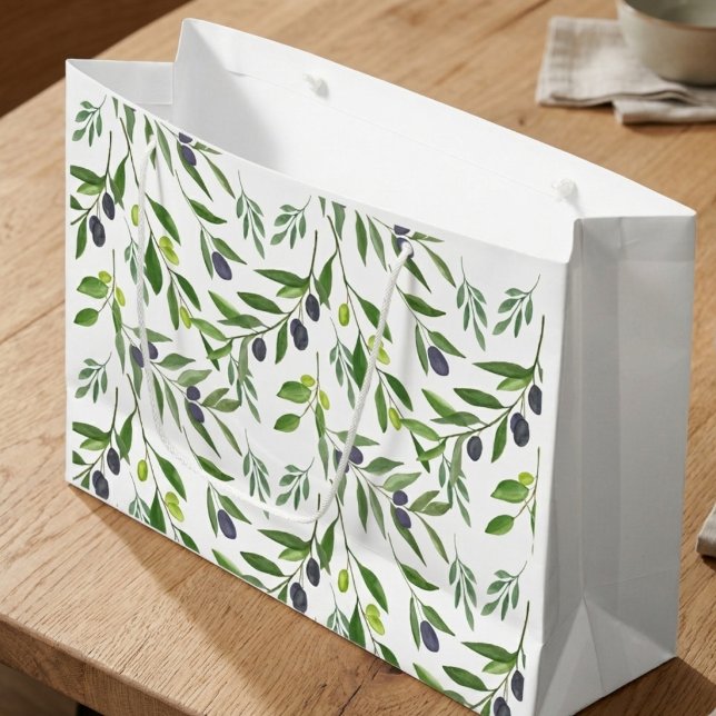 French Country Olive Pattern  Large Gift Bag (Creator Uploaded)