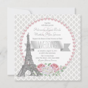 French Country Paris Wedding Invitation