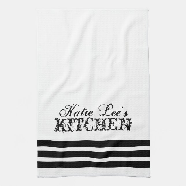 French Country Personalized Tea and Kitchen Towel (Vertical)