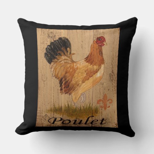French Country Poulet Hen Pillow