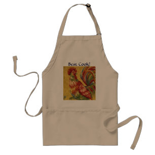 French Country Rooster Best Cook! Apron